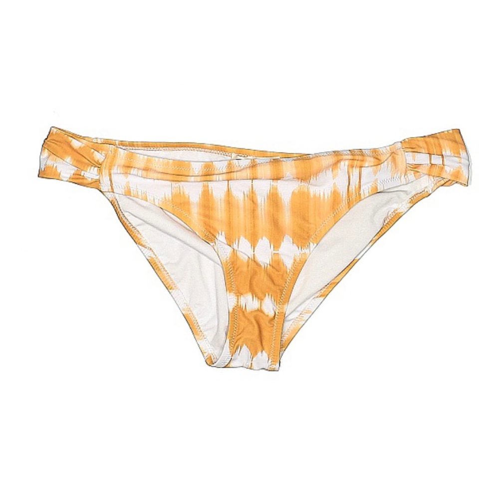 JESSICA SIMPSON Tie Dye Bikini Bottom NWT Large Tan White Pool Swim